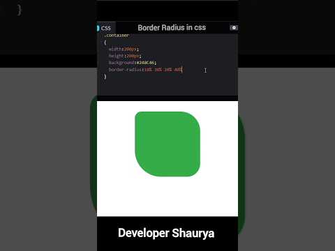 Border Radius in css #coding #html #css #htmlcss