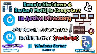 Remotely Shutdown or Restart Multiple Domain Computers From Domain (Pro Script) with Exclusions