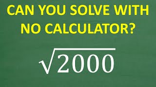 SQUARE ROOT (2000) – How to Estimate Without A Calculator