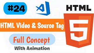 Html Video & Source Tag | html full course for beginners urdu/hindi | web development tutorial #24