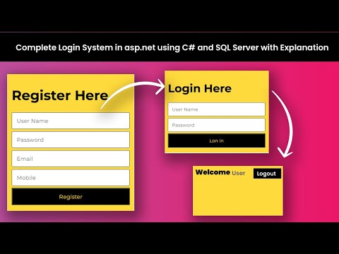 login page in asp.net | register page in asp.net using c# and sql server database | Login System