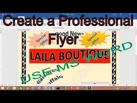 How To Make a Professional Flyer For Your Business using MS Word