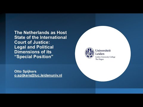 Netherlands as Host State of the International Court of Justice