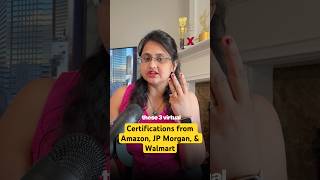 Free Virtual certifications from Amazon, Walmart, JP Morgan #virtual internship #amazonjobs