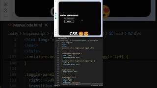 First Login Page Design with HTML CSS&JS😜#coding#webdevelopment#htmlcssjavascript #htmltutorial