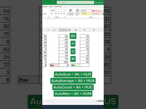 five excel shortcuts