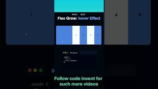 Learn Flex grow Hover Effect in CSS #css #codeinvent  #coding #developer