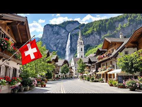 Walking in Lauterbrunnen 🇨🇭 A Peaceful Stroll Through the Swiss Alps