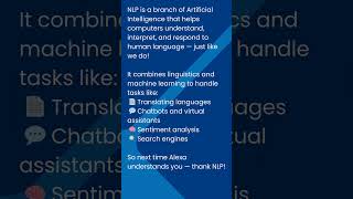 What is NLP in AI? #ai #artificialintelligence #techiesplusacademy