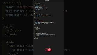 Text Blur using CSS | CSS Blur Effect | HTML CSS #codingshorts  #programming #css