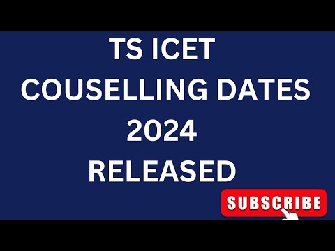 TS ICET COUSELLING DATES 2024||Available or Released 2024||