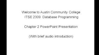 Competency 2.2: Data Models ITSE2309 Database Concepts