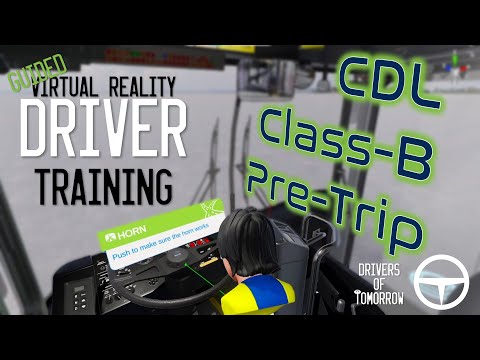 DoT CDL Pre-Trip Class-B Virtual Reality Training - Guided