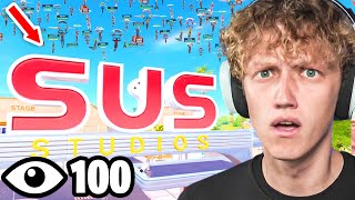 I Got 100 Players To Land At SUS STUDIOS In Fortnite! (Servers Shutdown)