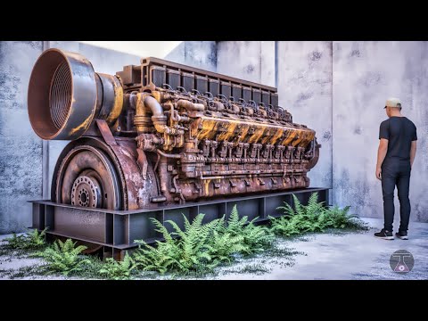 60 Years Old Komatsu Dozer Engine That Sat Abandoned for Decades (by Restoration King )