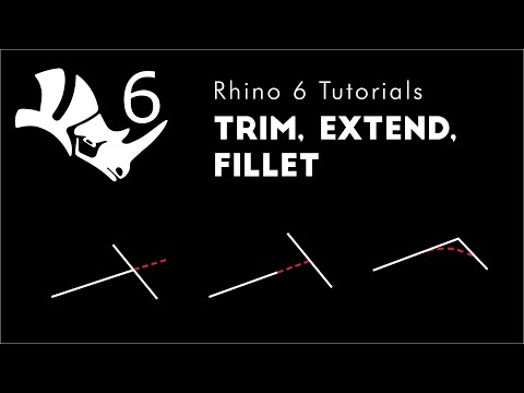Rhino 6 3D Modeling 1.04  Trim, Extend, Fillet