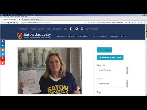 Sharing a blog post on a Facebook Page