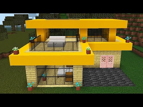 New Modern house in Minecraft ( Tutorial )