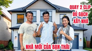 Khương Dừa thăm nhà mới của bạn Thái, quay 2 clip đủ gạch xây nhà 200 M2?