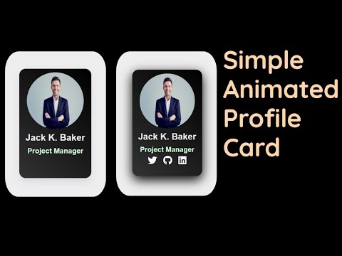 Simple Animated Profile Card in HTML & CSS
