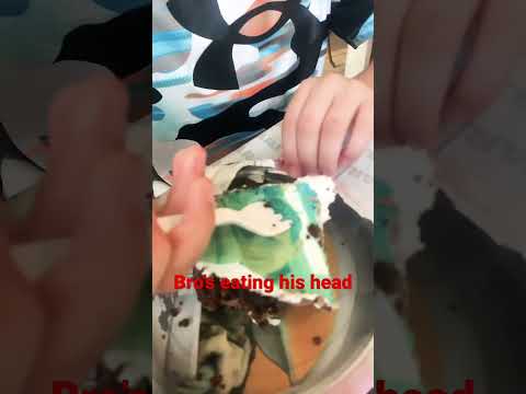 Bros eating his head.
