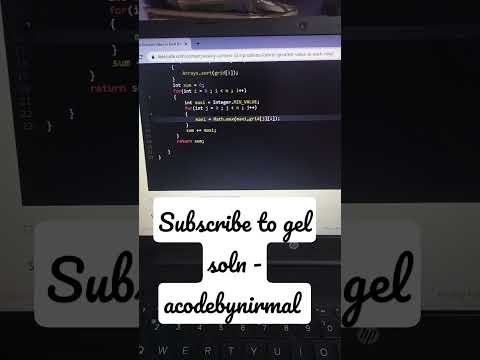 Delete Greatest Value in Each Row || Leetcode solution #leetcode #programming