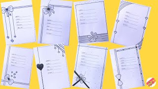 8 Easy Project Border Design | Project Design | Front page design | Project Border Design |