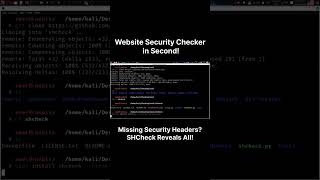 Website Security Chacker in a seconds #coding #viralreelschallenge #opensource #code #cybersecurity