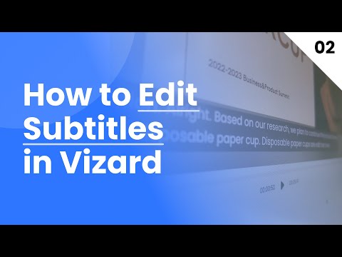 How to Edit Subtitles in Vizard #vizard