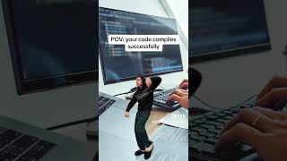 When Your Code Compiles Successfully #developermemes #programminglife #software #coding #memes