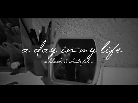Day in my life. Black and white vintage film 🎞️🎥 journaling,planning for next month.