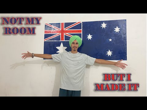 Renovating Room Australia's flag || How I Modified  Room || Room Tour ||