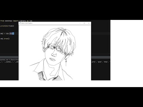 Draw Sketch in python only in 3 Line of code