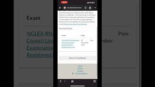 🌟NCLEX- Quick result How to check⁉️ #nclex #exam #result #motivation #shorts #nursing