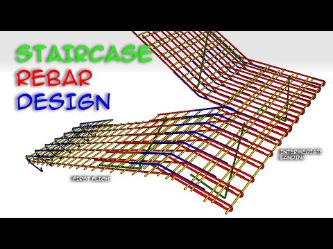 Staircase reinforcement design | How to build stairs | Concrete staircase rebars #stairs