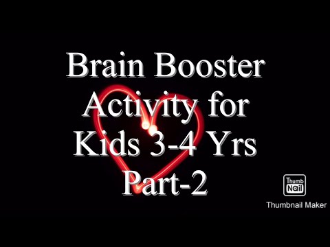 Bain booster activities for kids 3-4years