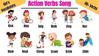 Action Verbs Song for Kids | Fun Vocabulary & Movement Song!