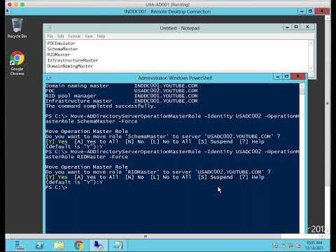 Move FSMO roles using PowerShell | Operations master roles transfer | FSMO roles transfer