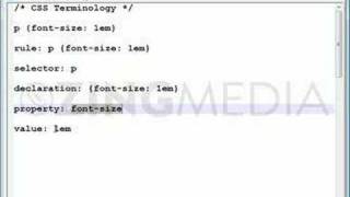 CSS Introduction: CSS terminology