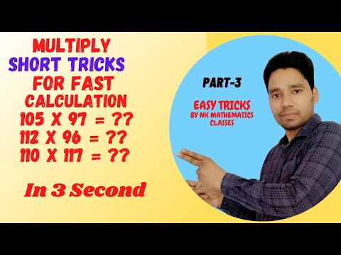 Multiplication Short Tricks For Fast Calculation | Less And Above 100 Base | Easy Tricks |