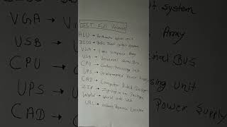 IMPORTANT ICT FULL FORMS PART-1 #shorts