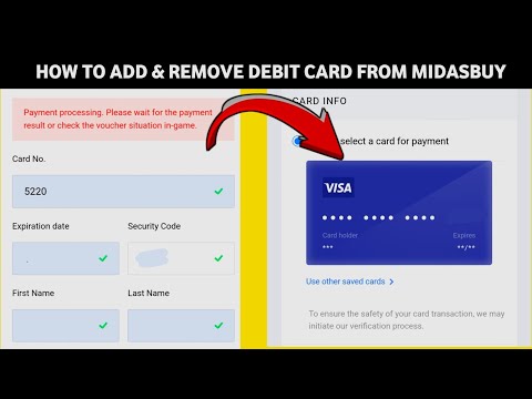 How to add debit card in midasbuy | How To Remove Debit Card | midasbuy debit card add problem