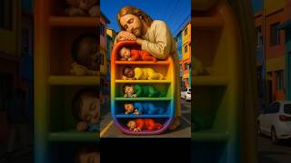 Jesus blessings 🌈👶😇✨ Babies run from the street into the furniture shop and sleep! #jesus #shorts