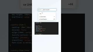 Custom Phone Number Input with Country Code | HTML CSS JS #shorts