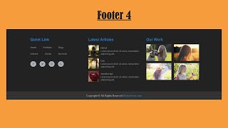 Create Website Footer With HTML And CSS | Four Different Style of Footer