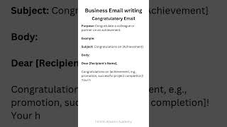 Congratulatory Email | Business Email Writing  #emailwritingtips #businessemailwriting #emailtips
