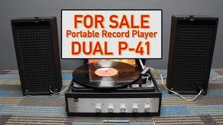 DUAL Portable Record Player Model P 41 DEMO