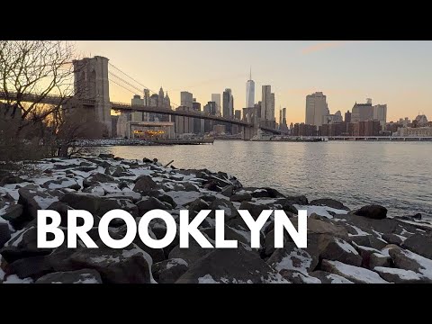 NYC Walking Tour [4K] | DUMBO to Brooklyn Bridge | Waterfront Views & Urban Soundscape