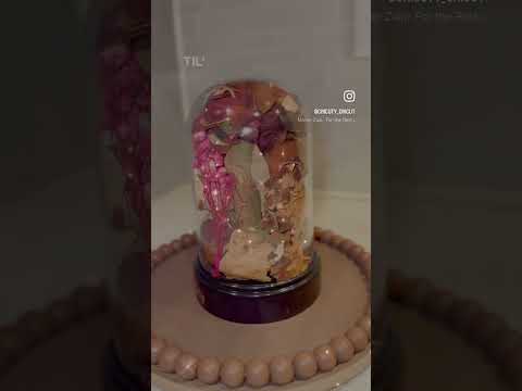 Sentimental Gift: Dried Flowers In Glass Dome made by Cricut Maker 3