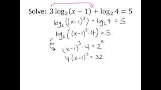 Example: Logarithmic Equations